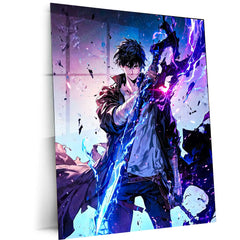 Solo Leveling Metal Poster | Sung Jin-Woo Shadow Monarch Wall Art | Anime Manhwa Decor 15 - TURTLEWINGS