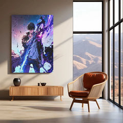 Solo Leveling Metal Poster | Sung Jin-Woo Shadow Monarch Wall Art | Anime Manhwa Decor 15 - TURTLEWINGS