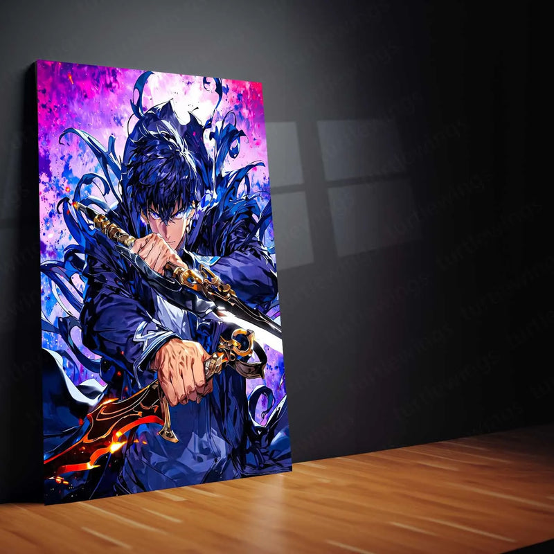 Solo Leveling Metal Poster | Sung Jin-Woo Shadow Monarch Wall Art | Anime Manhwa Decor 16 - TURTLEWINGS