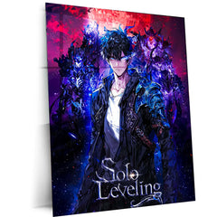 Solo Leveling Metal Poster | Sung Jin-Woo Shadow Monarch Wall Art | Anime Manhwa Decor 18 - TURTLEWINGS