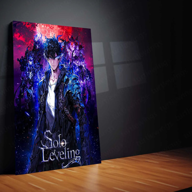 Solo Leveling Metal Poster | Sung Jin-Woo Shadow Monarch Wall Art | Anime Manhwa Decor 18 - TURTLEWINGS