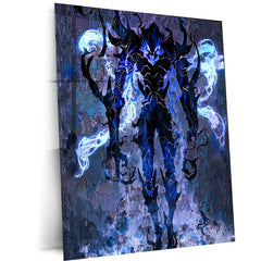 Solo Leveling Metal Poster | Sung Jin-Woo Shadow Monarch Wall Art | Anime Manhwa Decor 19 - TURTLEWINGS