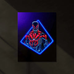 The Spider-Man Neon LED Metal Poster â Marvel Superhero Wall Art - TURTLEWINGS