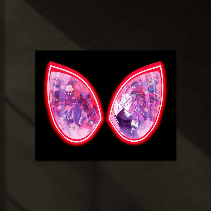Spider-Man: Across the Spider-Verse Neon LED Metal Poster - TURTLEWINGS