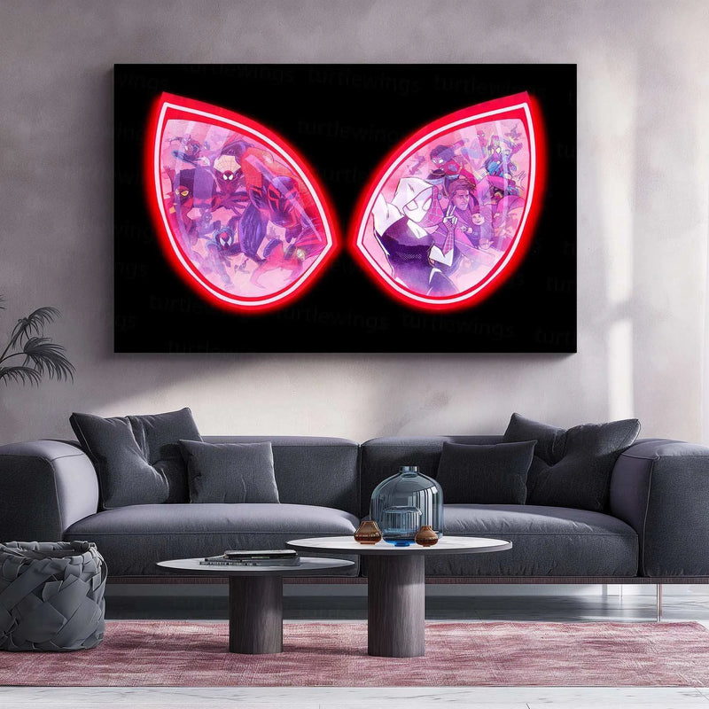 Spider-Man: Across the Spider-Verse Neon LED Metal Poster - TURTLEWINGS