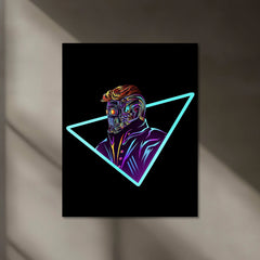 Star-Lord Neon LED Metal Poster â Guardians of the Galaxy Wall Art - TURTLEWINGS