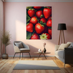 Urban Aesthetic Metal Poster | Strawberry Art Metal Poster – Sweet & Stylish Decor - TURTLEWINGS