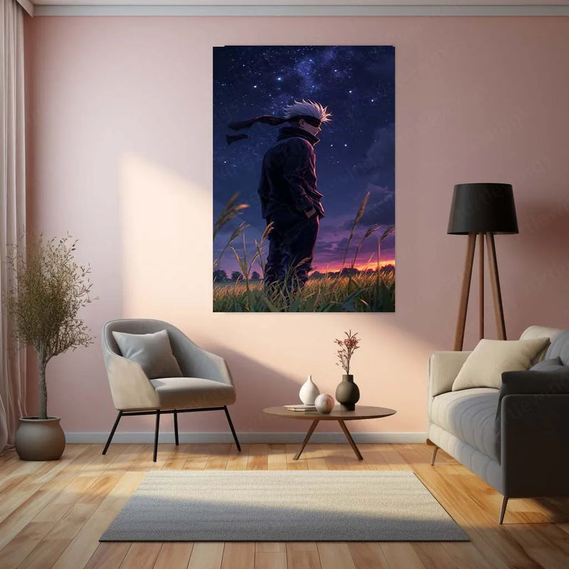 Anime Metal Poster | Satoru Gojo Metal Poster | Jujutsu Kaisen Anime Frame | Stylish Duo Wall Art (Copy) - TURTLEWINGS