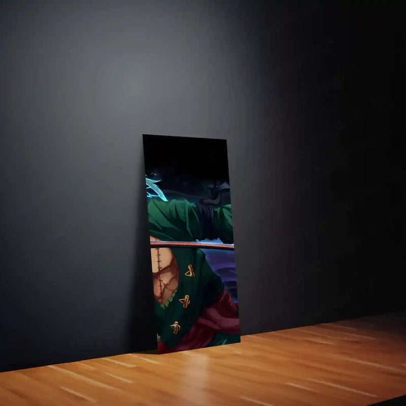 Tanjiro Metal Poster Set of 5 – Split Wall Art | Demon Slayer Water Breathing Edition | Anime Metal Frame Collection