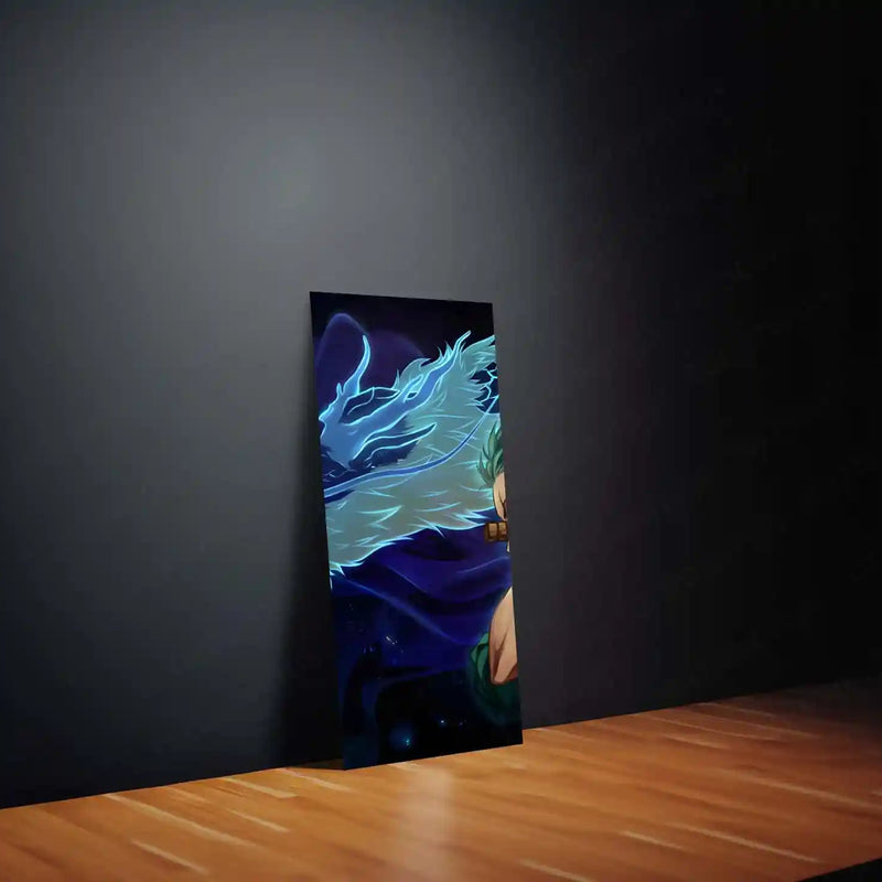 Tanjiro Metal Poster Set of 5 – Split Wall Art | Demon Slayer Water Breathing Edition | Anime Metal Frame Collection