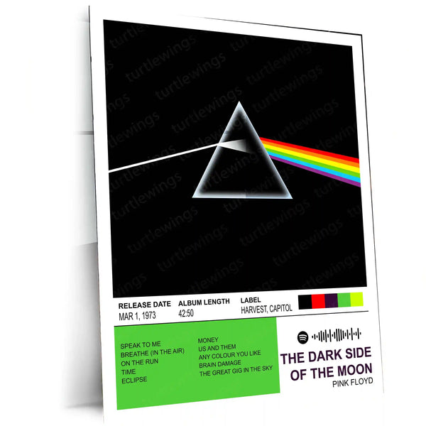The Dark Side of the Moon Metal Frame | Pink Floyd Album Art | Classic Music Wall Poster