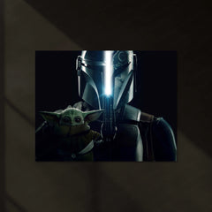 The Mandalorian Neon LED Metal Poster - TURTLEWINGS