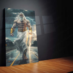 Zeus Metal Poster | Greek God of Thunder Wall Art | Mythology-Inspired Decor - TURTLEWINGS