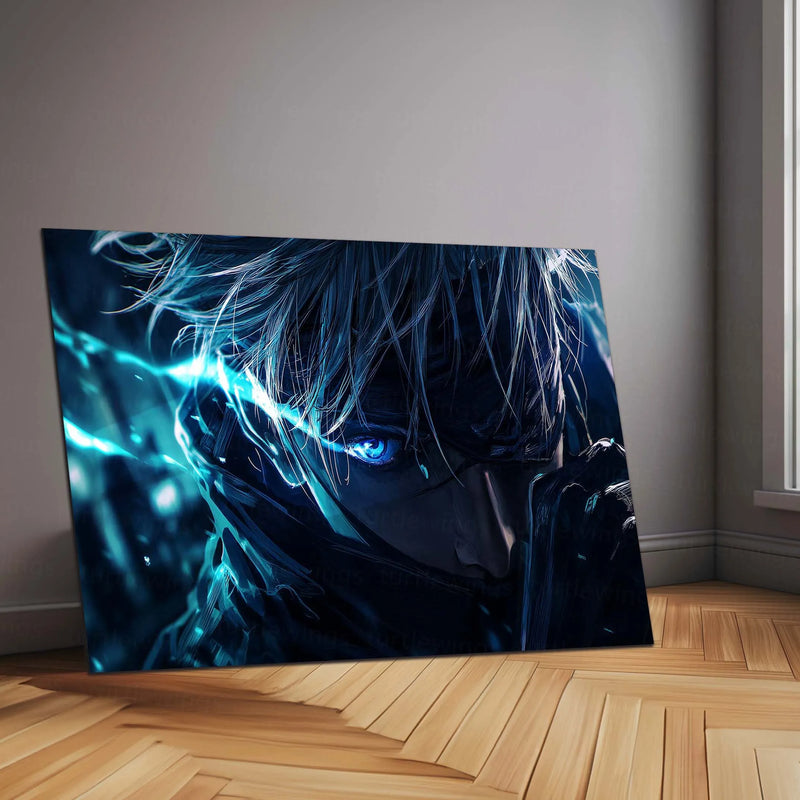 Anime Metal Poster | Satoru Gojo Metal Poster | Jujutsu Kaisen Anime Frame | Stylish Duo Wall Art 01 - TURTLEWINGS