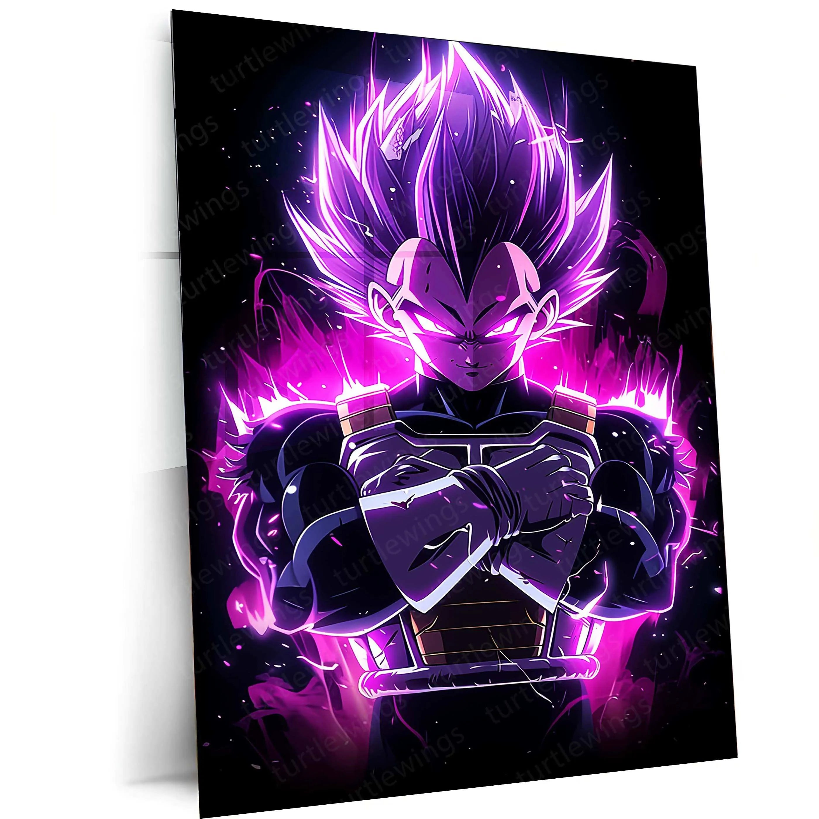 Small Vegeta Metal Poster – Dragon Ball Z Warrior Saiyan Prince Wall Art Powerful Anime Decor