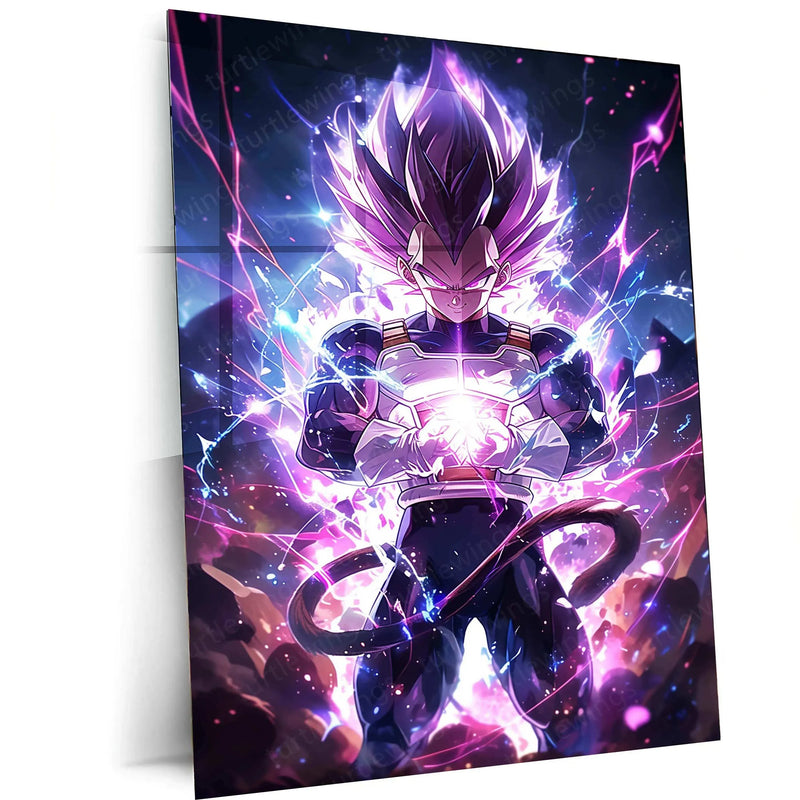 Vegeta Metal Poster – Dragon Ball Z Warrior | Saiyan Prince Wall Art |3 - TURTLEWINGS