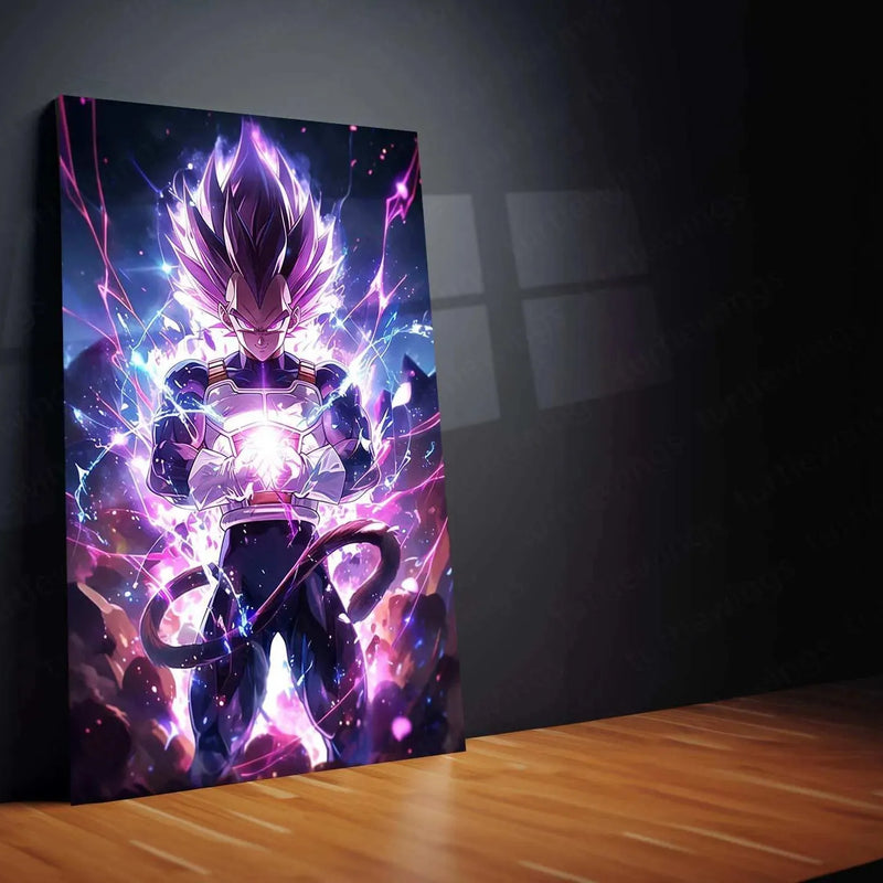 Vegeta Metal Poster – Dragon Ball Z Warrior | Saiyan Prince Wall Art |3 - TURTLEWINGS