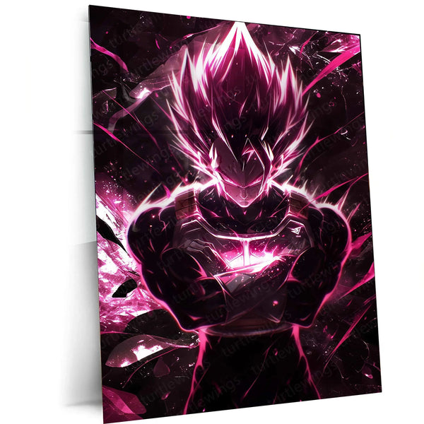 Vegeta Metal Poster – Dragon Ball Z Warrior | Saiyan Prince Wall Art 4 - TURTLEWINGS