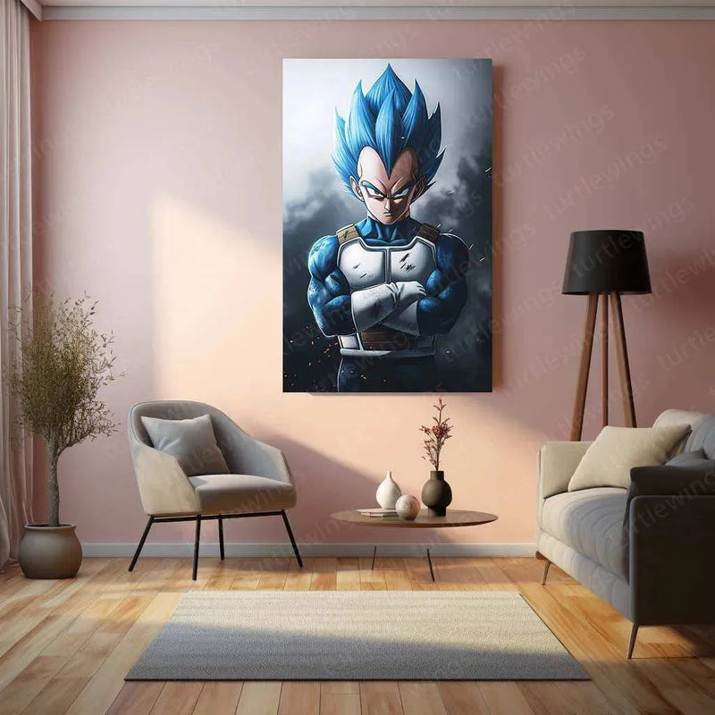 Vegeta Metal Poster – Dragon Ball Z Warrior | Saiyan Prince Wall Art 5 - TURTLEWINGS
