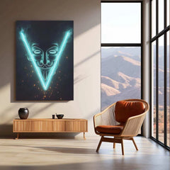 Joker Mask Neon LED Metal Poster - TURTLEWINGS