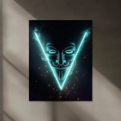 Joker Mask Neon LED Metal Poster - TURTLEWINGS