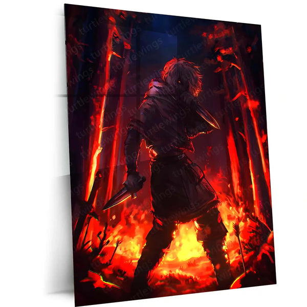 Anime Metal Poster | Vinland Saga – Thorfinn Manga Metal Poster | Viking Anime Wall Frame 07