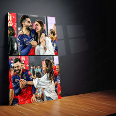 Cricket Metal Poster |π Virat Kohli & Anushka Sharma Celebrate RCB's IPL 2025 Win β Iconic Couple Metal Poster | Cricket x Love Edition - TURTLEWINGS