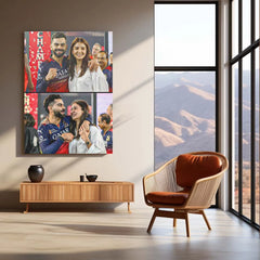 Cricket Metal Poster |π Virat Kohli & Anushka Sharma Celebrate RCB's IPL 2025 Win β Iconic Couple Metal Poster | Cricket x Love Edition 01 - TURTLEWINGS
