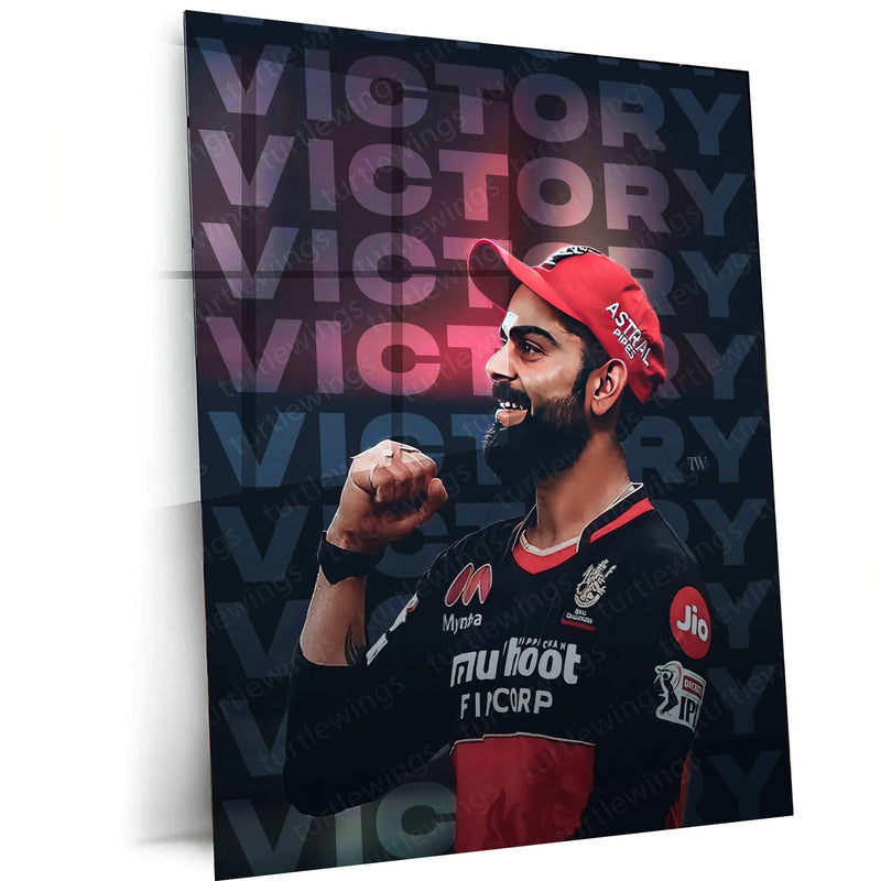 Virat Kohli Metal Poster – King Kohli Cricket Legend Wall Art - TURTLEWINGS
