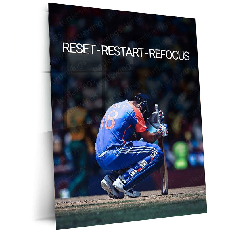 Virat Kohli Quote Poster – Inspirational Sports Art in Portrait Format - TURTLEWINGS