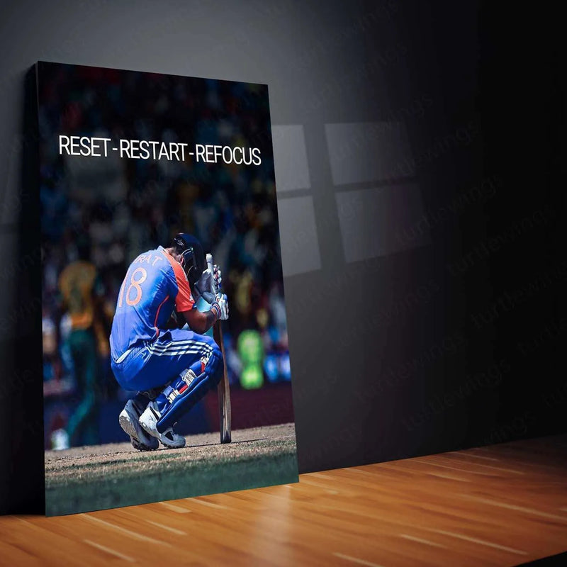 Virat Kohli Quote Poster – Inspirational Sports Art in Portrait Format - TURTLEWINGS