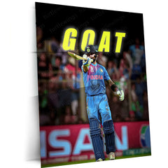 Virat Kohli GOAT Metal Poster – The King of Cricket Wall Art - TURTLEWINGS