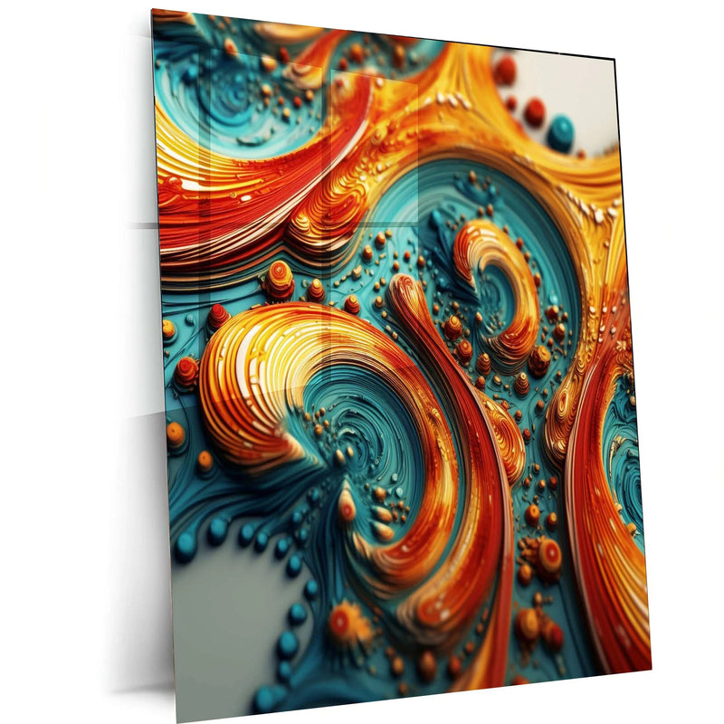 Abstract Art Metal Poster | Modern Wall Decor | Contemporary Aesthetic Artwork - TURTLEWINGS