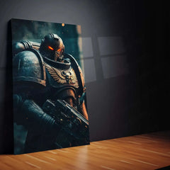 Warhammer Metal Poster | Epic Sci-Fi Fantasy Warrior Wall Art - TURTLEWINGS