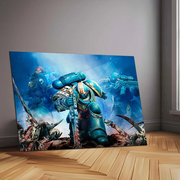 Warhammer 40k | Epic Battle Scene Metal Poster | HD Metal Wall Frame for Gamers & Collectors 11