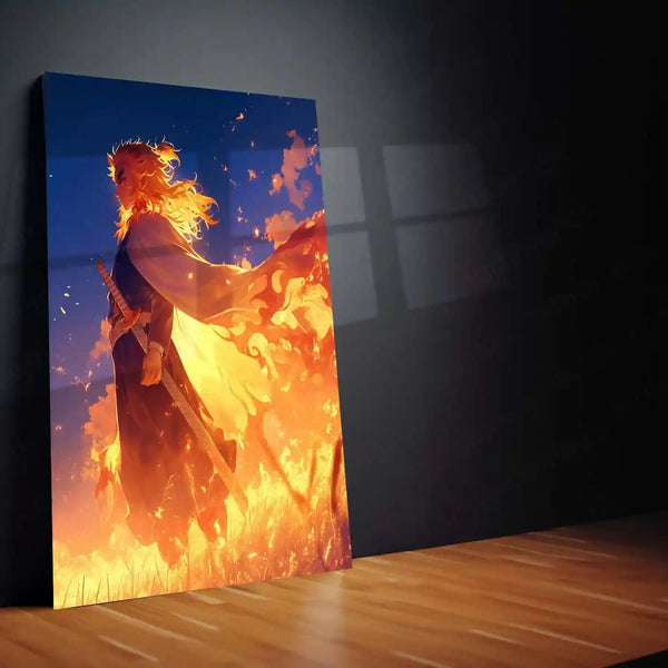 Anime Metal Poster | Zenitsu – Demon Slayer Metal Poster | Thunder Breathing Anime Wall Frame | Kimetsu no Yaiba Art