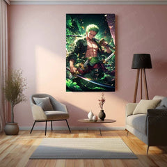 Zoro Metal Poster – One Piece | Fearless Swordsman Wall Art 2 - TURTLEWINGS
