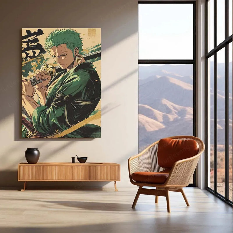 Roronoa Zoro One Piece Metal Poster 2 - TURTLEWINGS