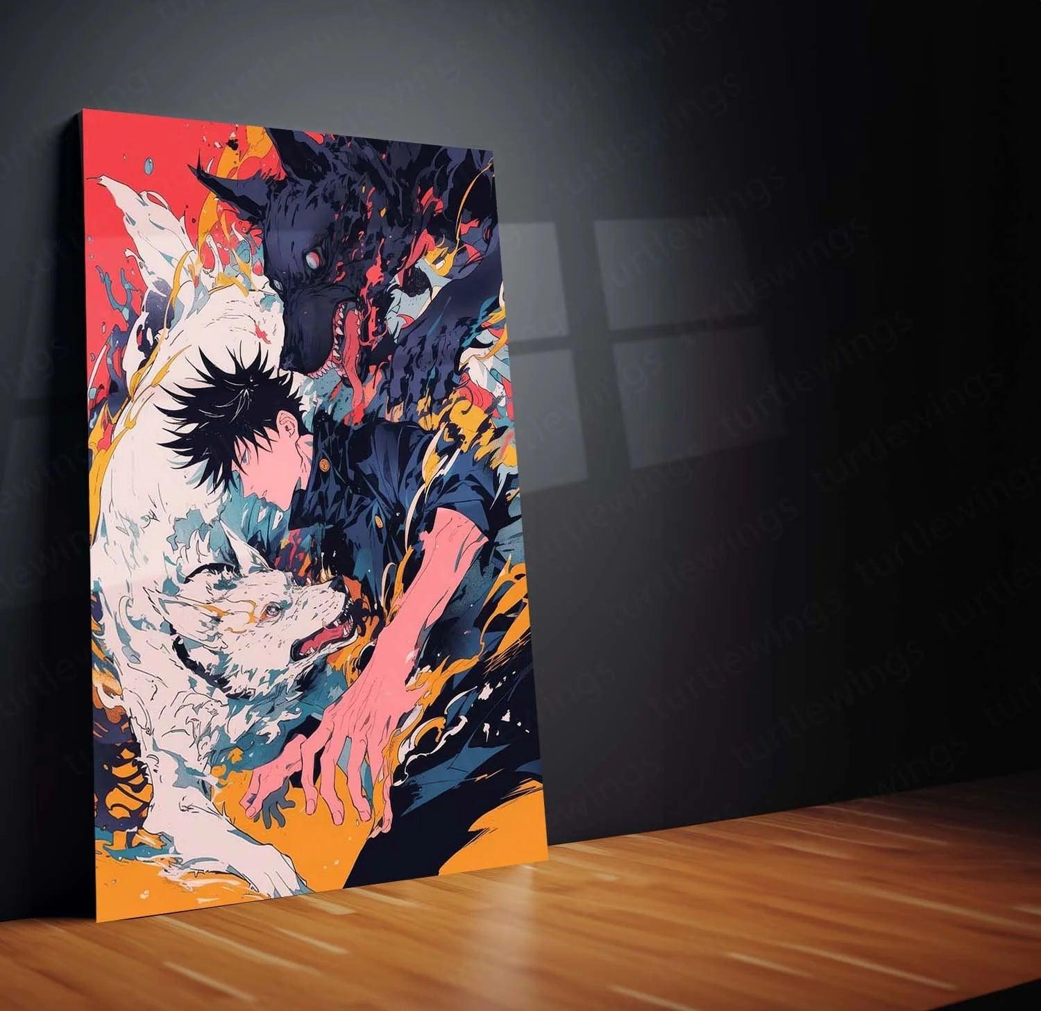 Megumi Fushiguro: The Shadow Sorcerer Metal Poster - TURTLEWINGS 