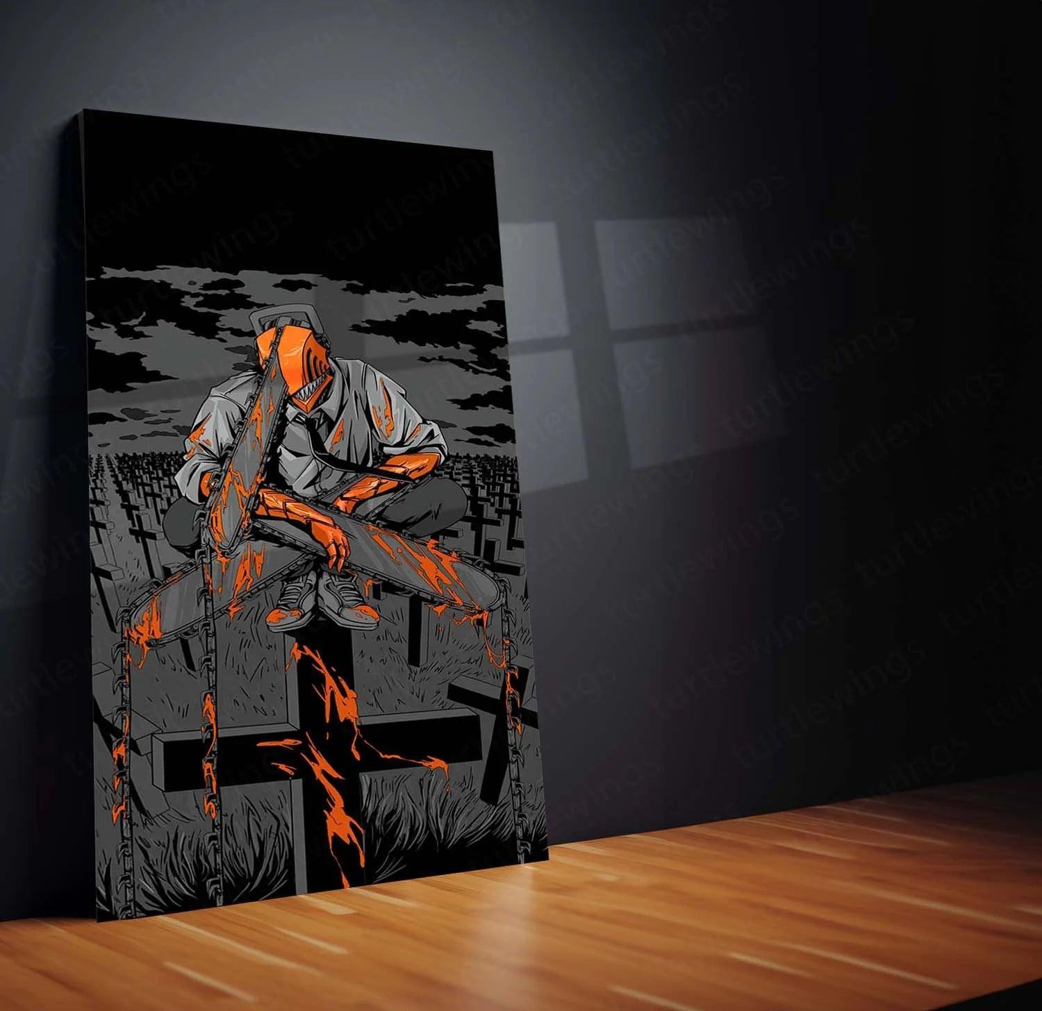 Denji: The Chainsaw Man Metal Poster - TURTLEWINGS 