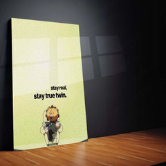 Quote Metal Poster | Stay Real, Stay True Twin Quote Metal Frame Wall Art - TURTLEWINGS 