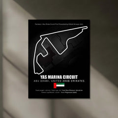 LED | 🏁 Yas Marina Circuit Neon LED Metal Poster – Glowing Abu Dhabi F1 Track Wall Art - TURTLEWINGS 