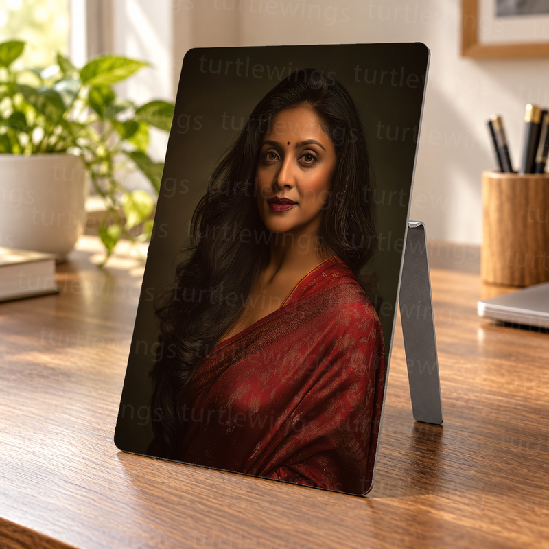 Custom Tabletop Metal Photo Print with Stand | Personalized 6×4 Inch Metal Photo Frame | Premium Desk Photo