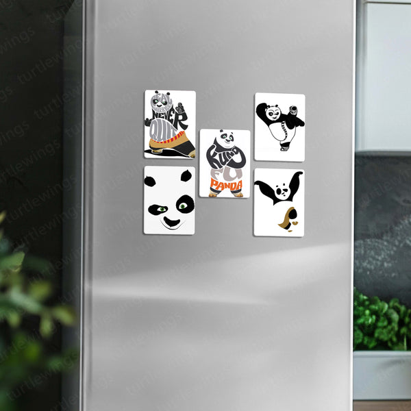 Kung Fu Panda Fridge Magnet Set of 5 – Premium Decorative Collection