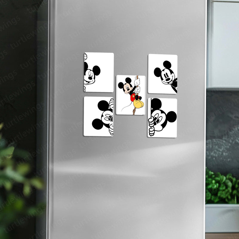 🐭 Mickey Mouse – Set of 5 Fridge Magnets