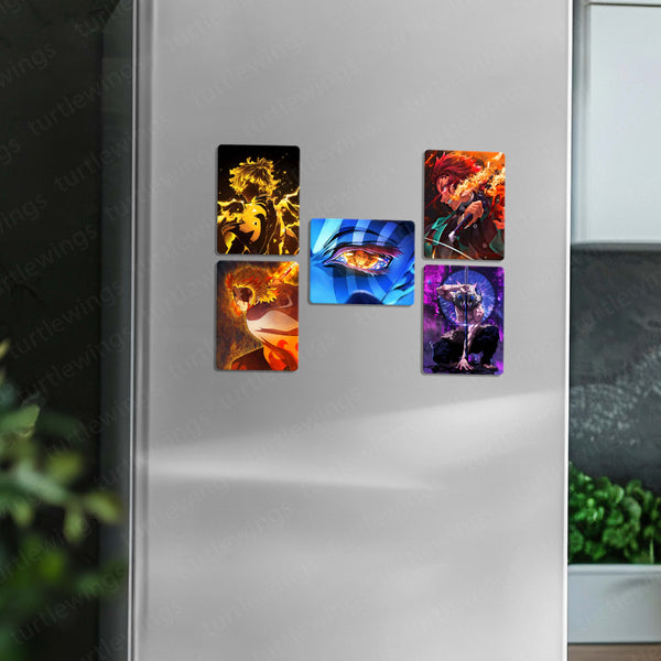 Demon Slayer Anime – Set of 5 Fridge Magnets