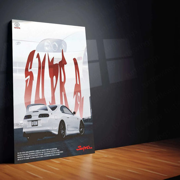 Toyota Supra – Iconic Sports Car Metal Poster - TURTLEWINGS 