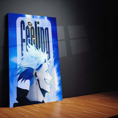 Anime Metal Poster | Satoru Gojo This Feeling Metal Poster | Jujutsu Kaisen Anime Wall Art | Blue Sorcerer Metal Print