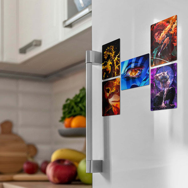 Demon Slayer Anime – Set of 5 Fridge Magnets