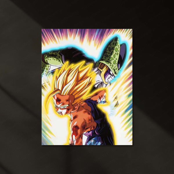 Saiyan Power Neon LED Frame | Anime Battle Wall Art  Epic Transformation Energy Design by TurtleWings